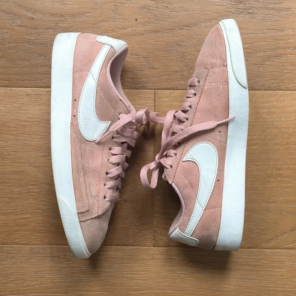Nike Blazer Low Suede Boho Streetwear Sneakers Light Blush Pink Women's Size 7